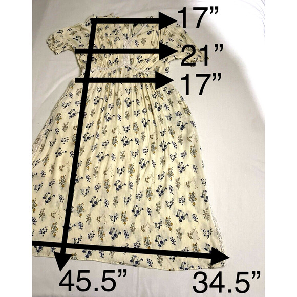 L.O.V. Yellow Vtg Women’s Dress Babydoll Boho Size XL - Picture 10 of 10